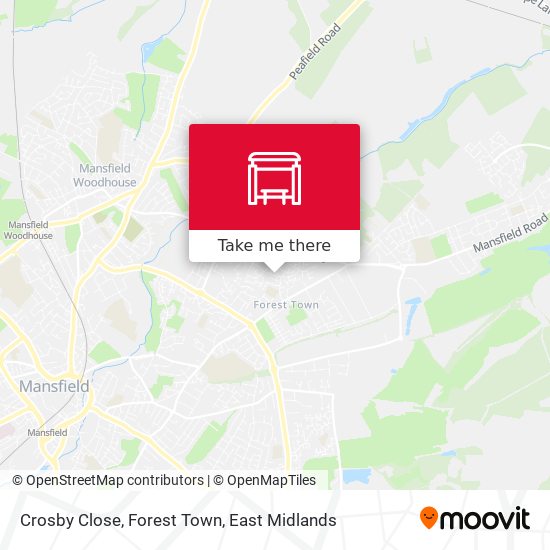 Crosby Close, Forest Town map