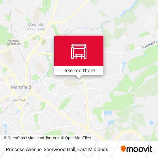 Princess Avenue, Sherwood Hall map