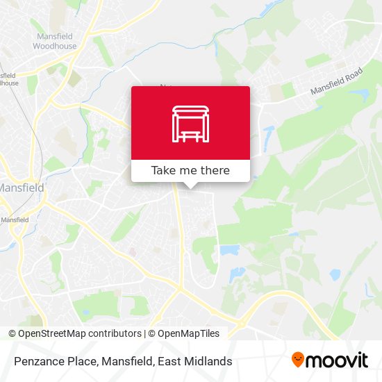 Penzance Place, Mansfield map