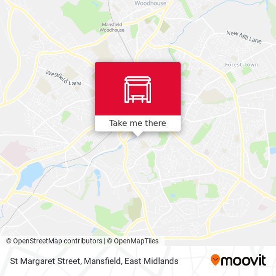 St Margaret Street, Mansfield map