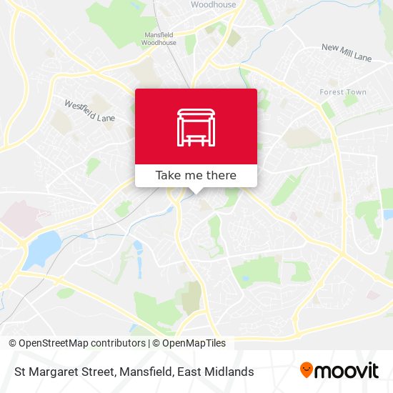 St Margaret Street, Mansfield map