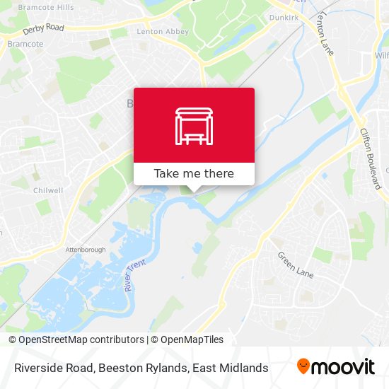 Riverside Road, Beeston Rylands map