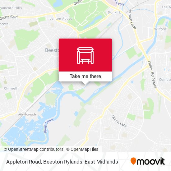 Appleton Road, Beeston Rylands map