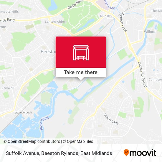 Suffolk Avenue, Beeston Rylands map