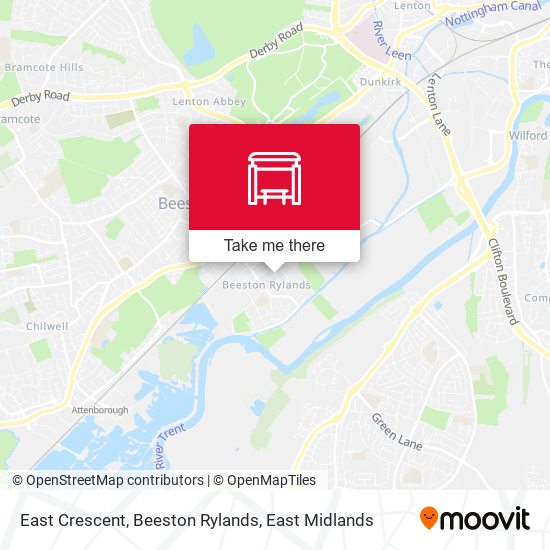 East Crescent, Beeston Rylands map