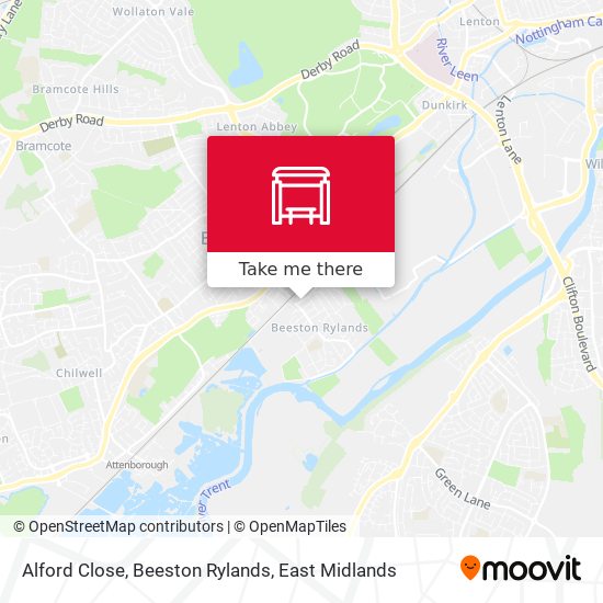 Alford Close, Beeston Rylands map