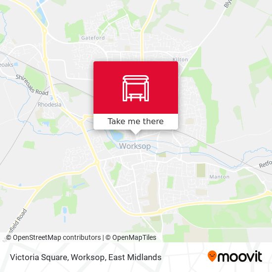 Victoria Square, Worksop map