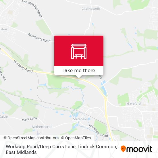 Worksop Road / Deep Carrs Lane, Lindrick Common map