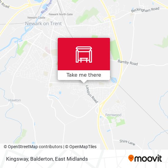 Kingsway, Balderton map
