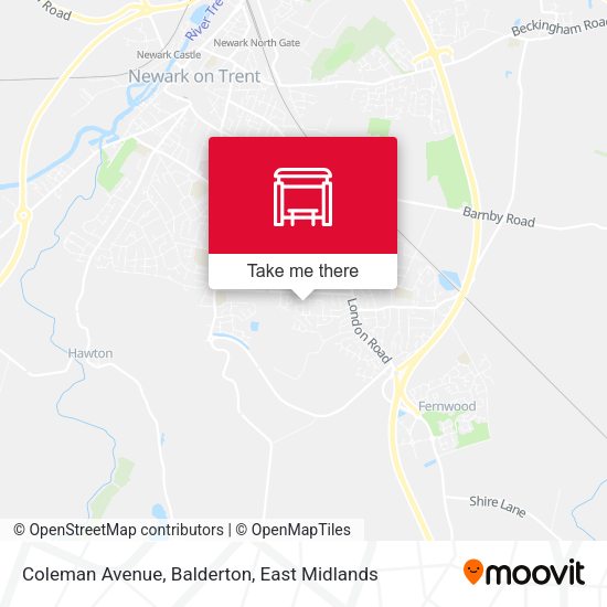Coleman Avenue, Balderton map