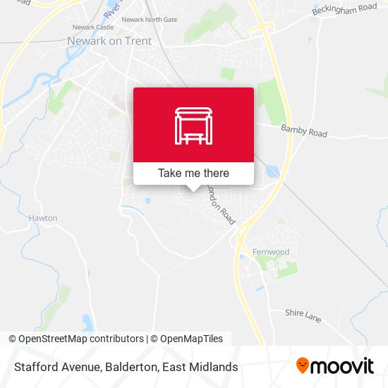 Stafford Avenue, Balderton map