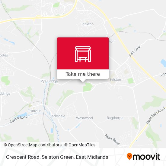 Crescent Road, Selston Green map