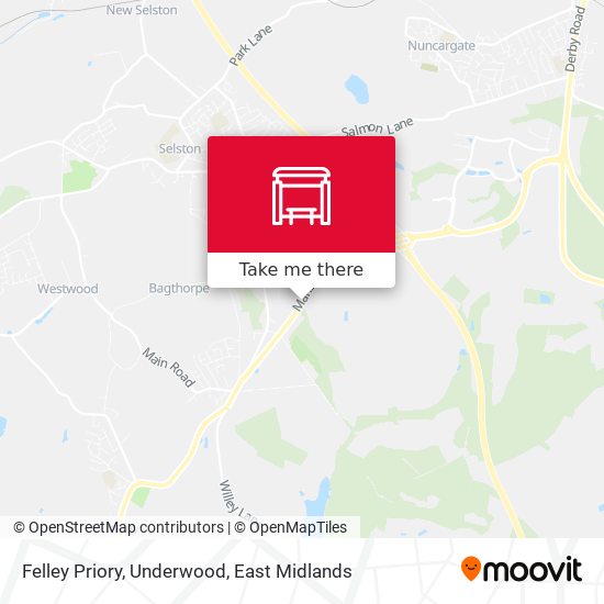 Felley Priory, Underwood map