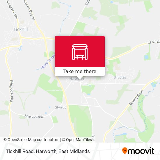 Tickhill Road, Harworth map