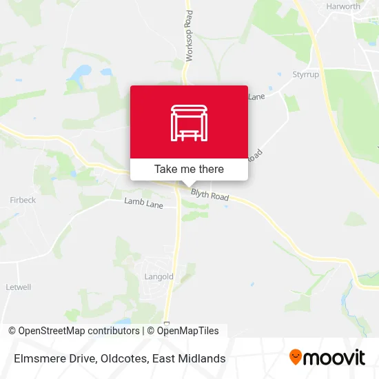Elmsmere Drive, Oldcotes map