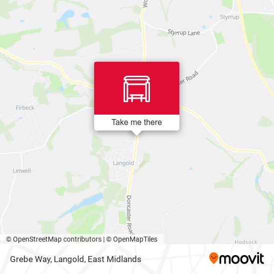 Grebe Way, Langold map