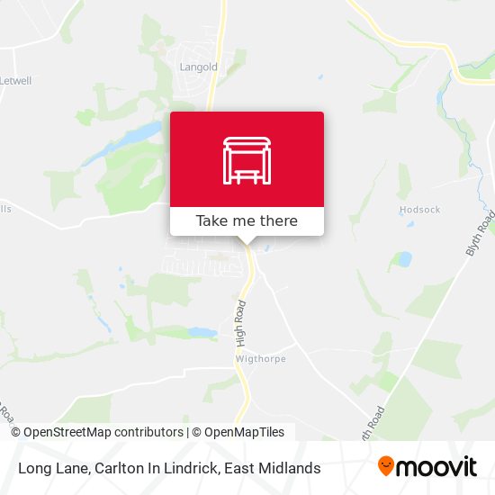 Long Lane, Carlton In Lindrick map