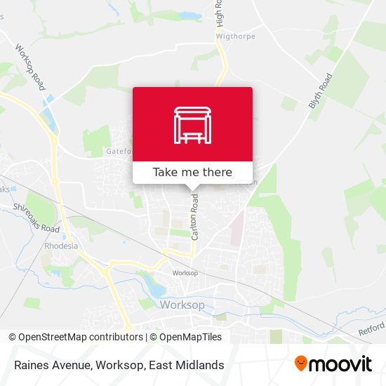 Raines Avenue, Worksop map