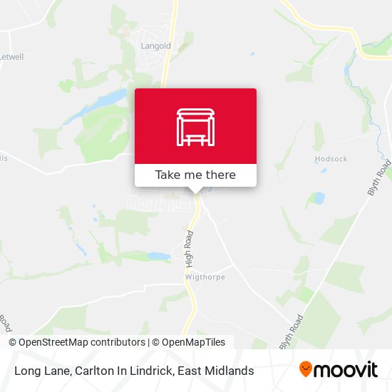Long Lane, Carlton In Lindrick map