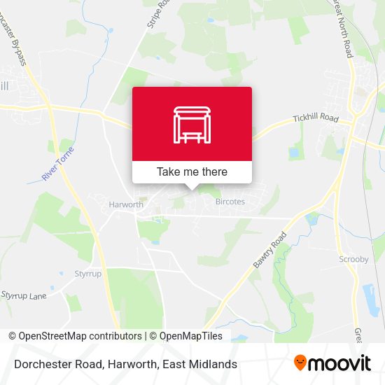 Dorchester Road, Harworth map