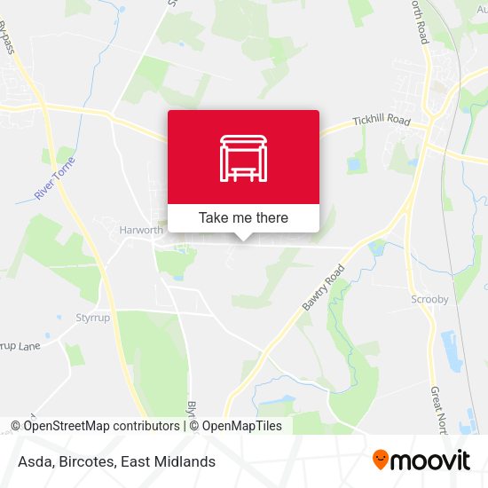 Asda, Bircotes map