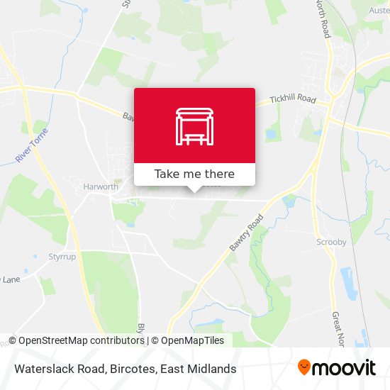 Waterslack Road, Bircotes map