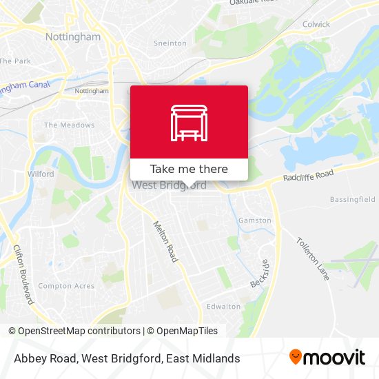 Abbey Road, West Bridgford map