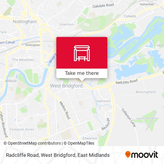 Radcliffe Road, West Bridgford map
