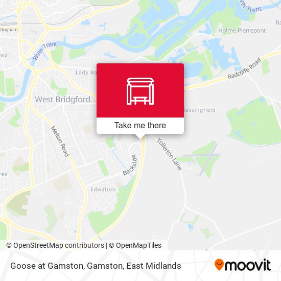 Goose at Gamston, Gamston map