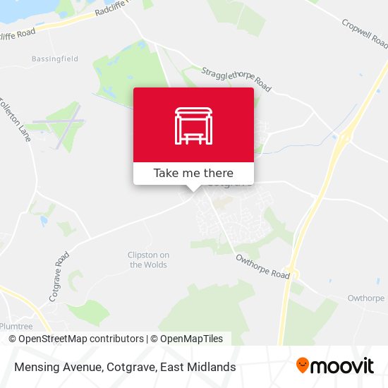 Mensing Avenue, Cotgrave map