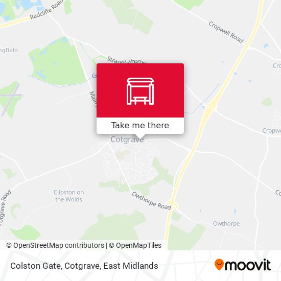 Colston Gate, Cotgrave map