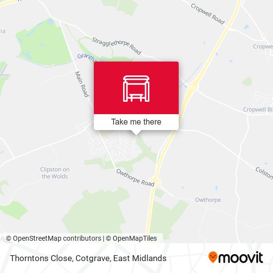 Thorntons Close, Cotgrave map