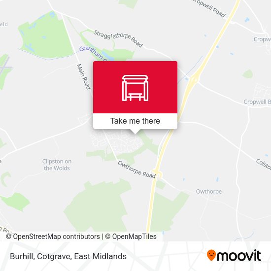 Burhill, Cotgrave map