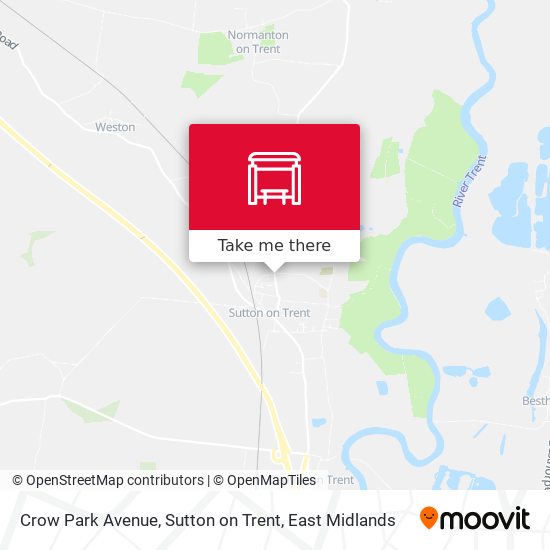 Crow Park Avenue, Sutton on Trent map