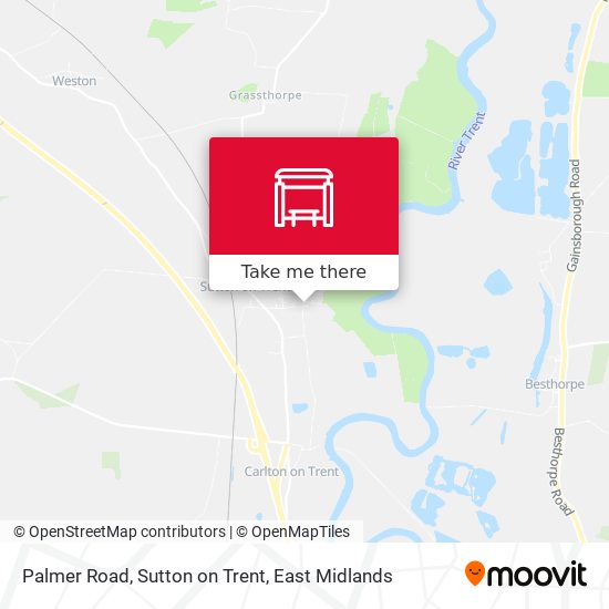Palmer Road, Sutton on Trent map