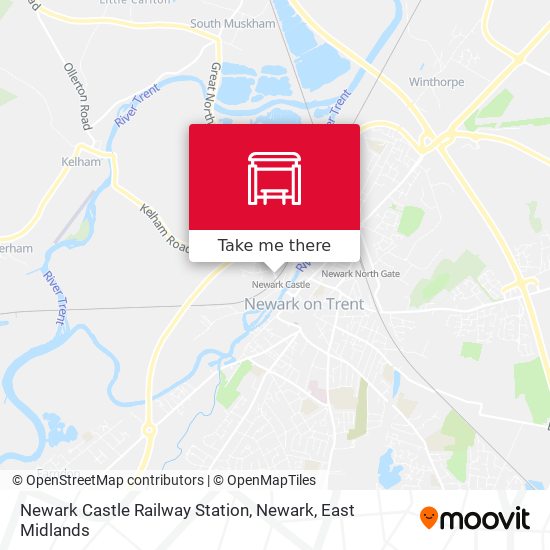 Newark Castle Railway Station, Newark map