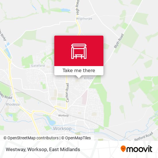 Westway, Worksop map