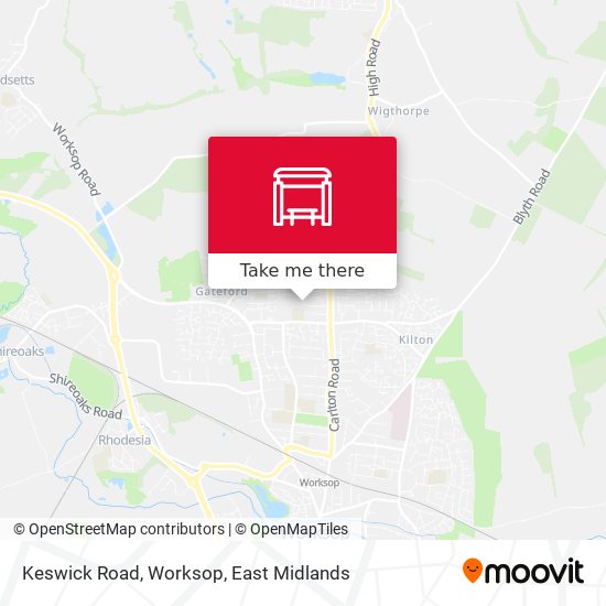 Keswick Road, Worksop map