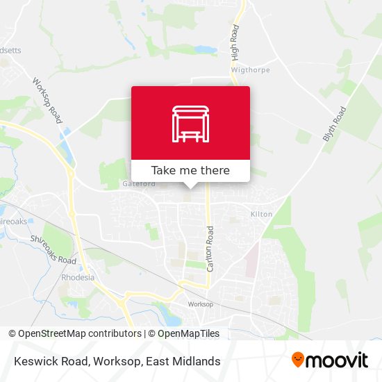 Keswick Road, Worksop map