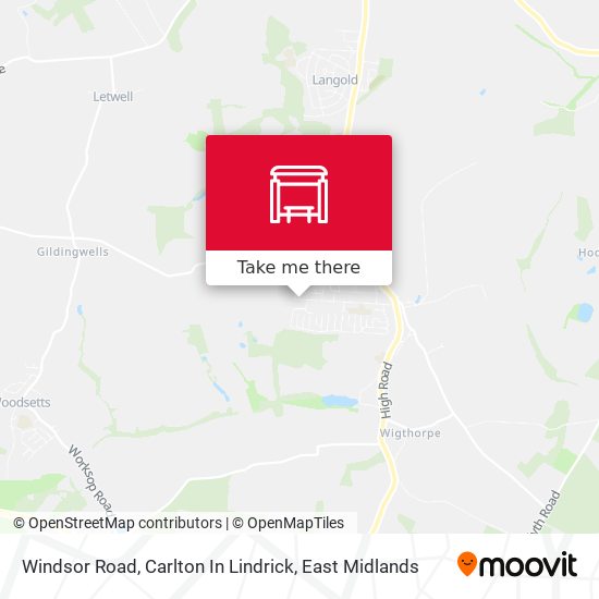 Windsor Road, Carlton In Lindrick map