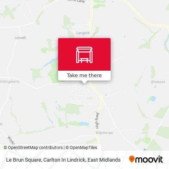 Le Brun Square, Carlton In Lindrick map