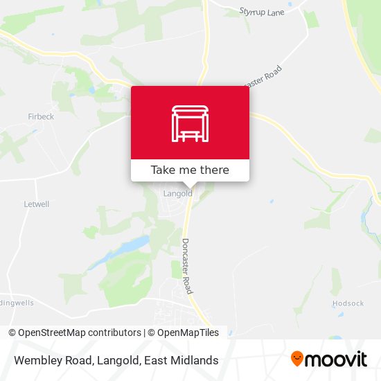 Wembley Road, Langold map