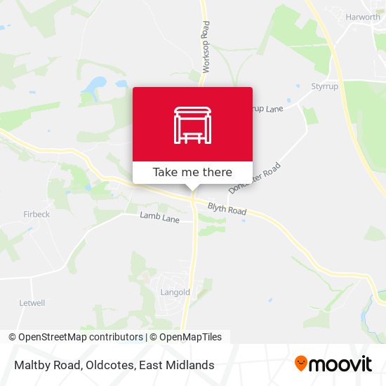 Maltby Road, Oldcotes map