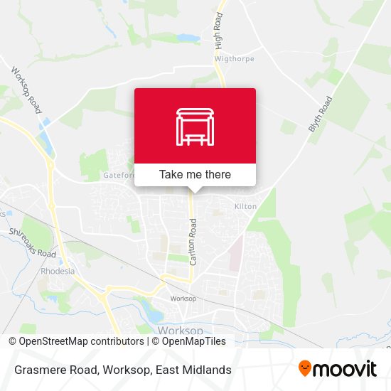 Carlton Road, Worksop map