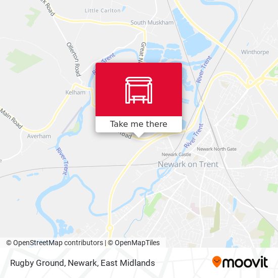 Rugby Ground, Newark map