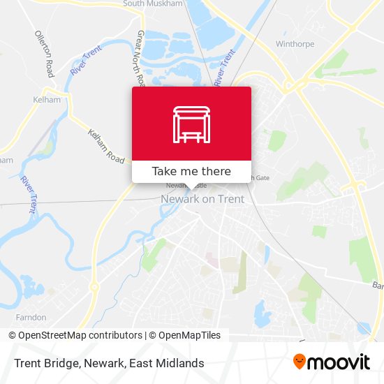 Trent Bridge, Newark map