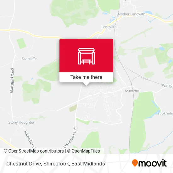 Chestnut Drive, Shirebrook map