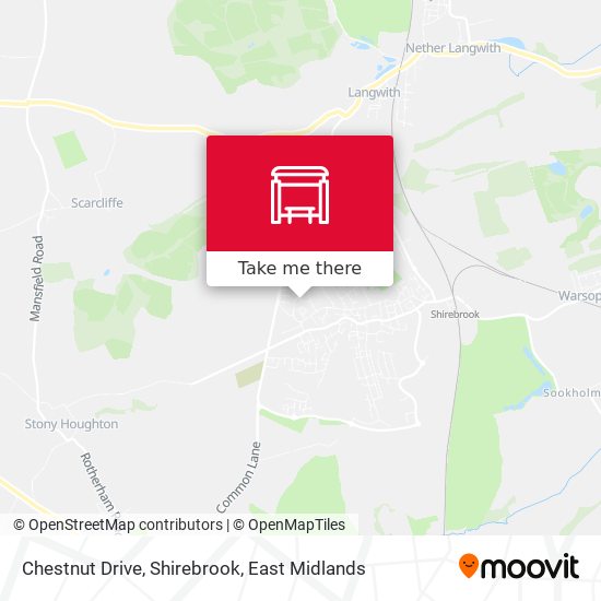 Chestnut Drive, Shirebrook map