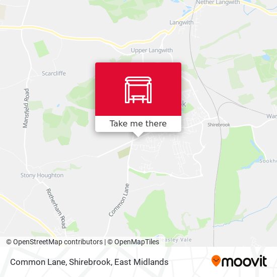 Common Lane, Shirebrook map