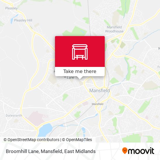 Broomhill Lane, Mansfield map